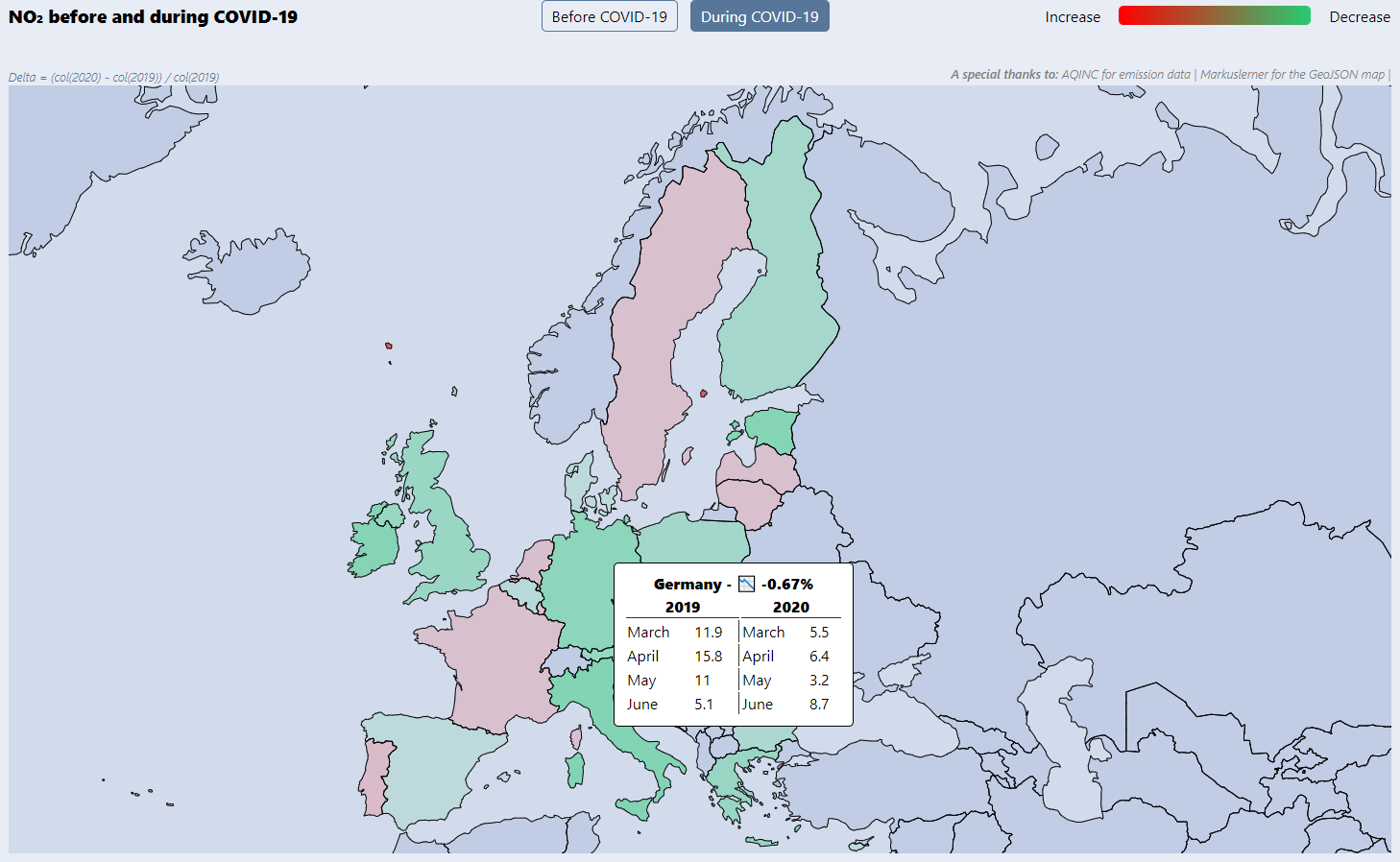 Screenshot of KNMI project